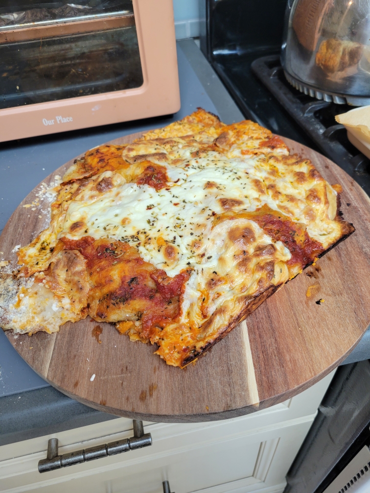 Cheese pizza sourdough